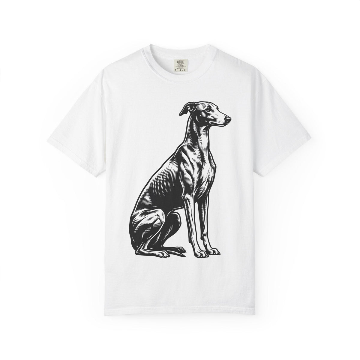 Greyhound Dog Shirt Pet Unisex Gift Woodcut Tee Whippet product image 1