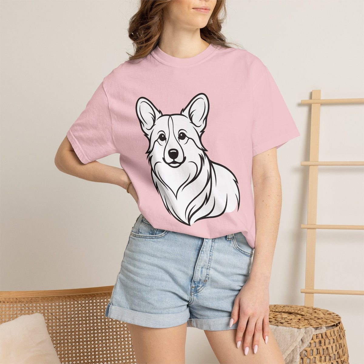 Corgi Dog Shirt Fauna Unisex Gift Cartoon Tee Puppy T-Shirt product image 12