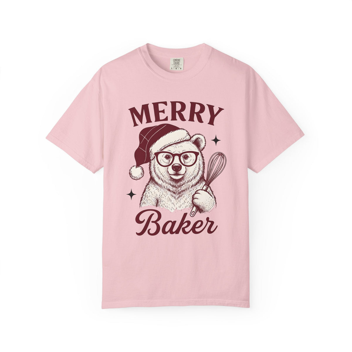 Bear Festive Hat Shirt Christmas Dessert Unisex Gift Doodle Tee Teddy T-Shirt