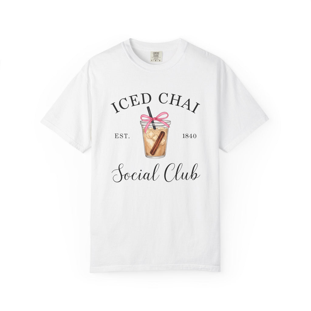 Iced Chai Cup Shirt Coffee Tea Unisex Gift Hand Drawn Tee Chai Mug T-Shirt