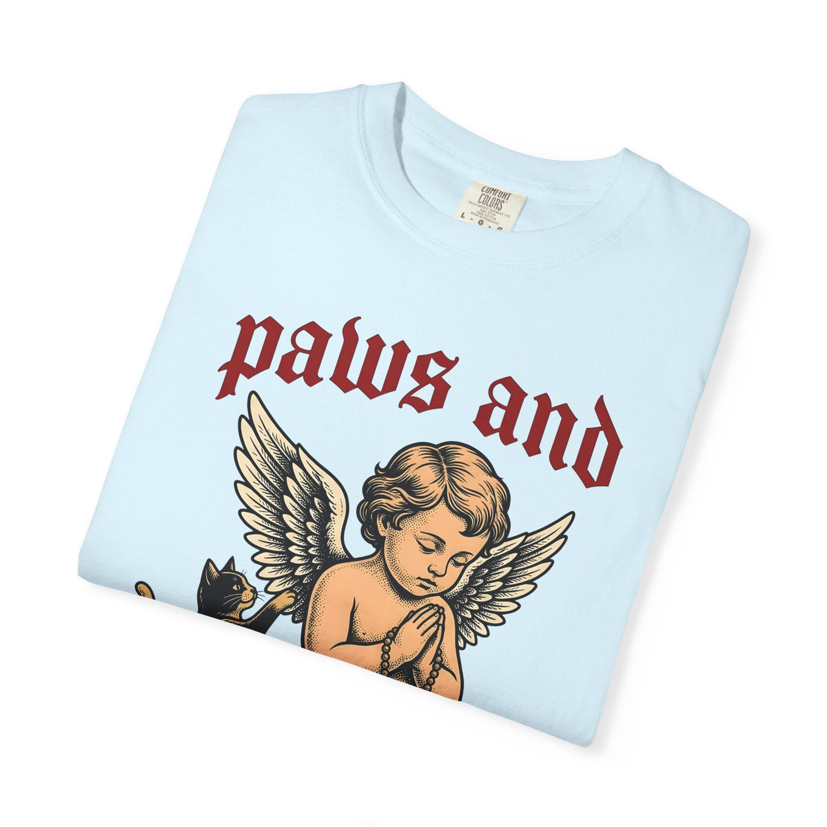 Heavenly Cat Shirt Guardian Unisex Gift Old School Tee product image 8