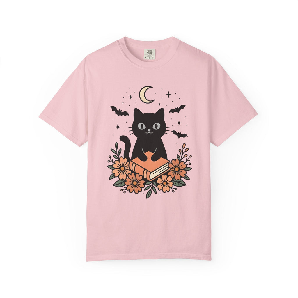Black Cat Shirt Halloween Sorcery Unisex Gift Line Art Tee product image 3