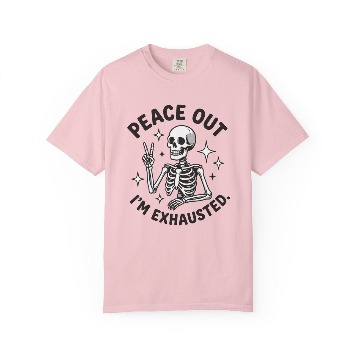 Skull Peace Symbol Shirt Funny Party Gift Women Comic Tee product image 3