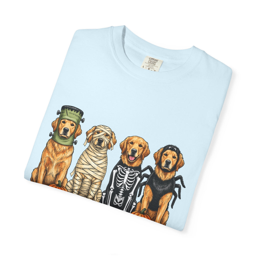 Golden Retriever Puppies Shirt Dog Spooky Gift Women Sketch product image 9