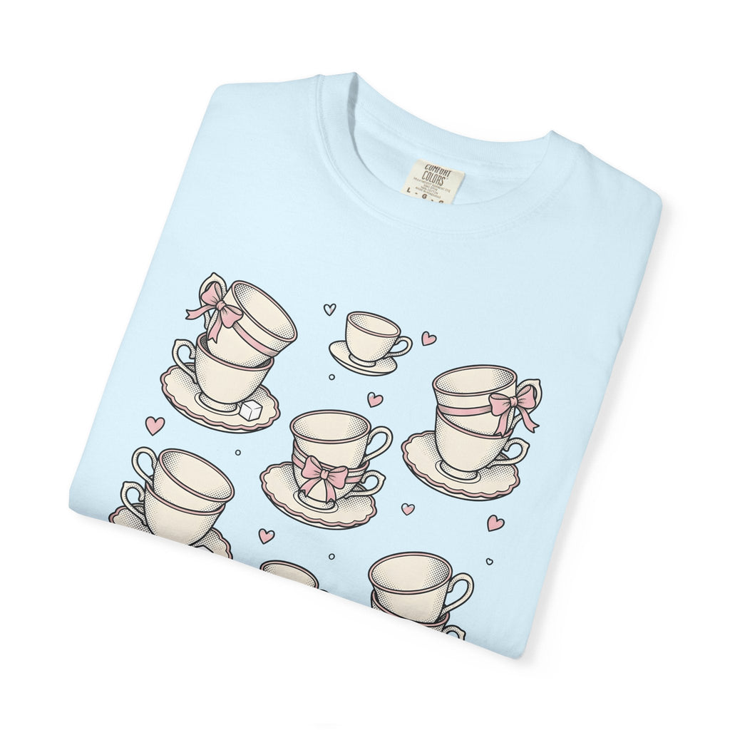 Tea Cups Shirt Coffee Tea Unisex Gift Kawaii Tee Teacup T-Shirt Coffee Fan Tea