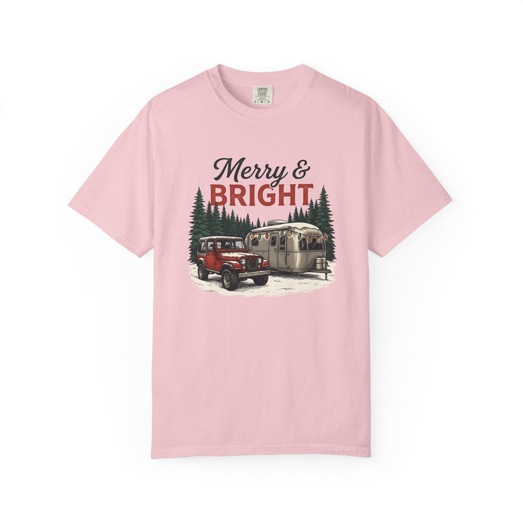 Camper Van Shirt Christmas Camping Unisex Gift Vintage Tee product image 3