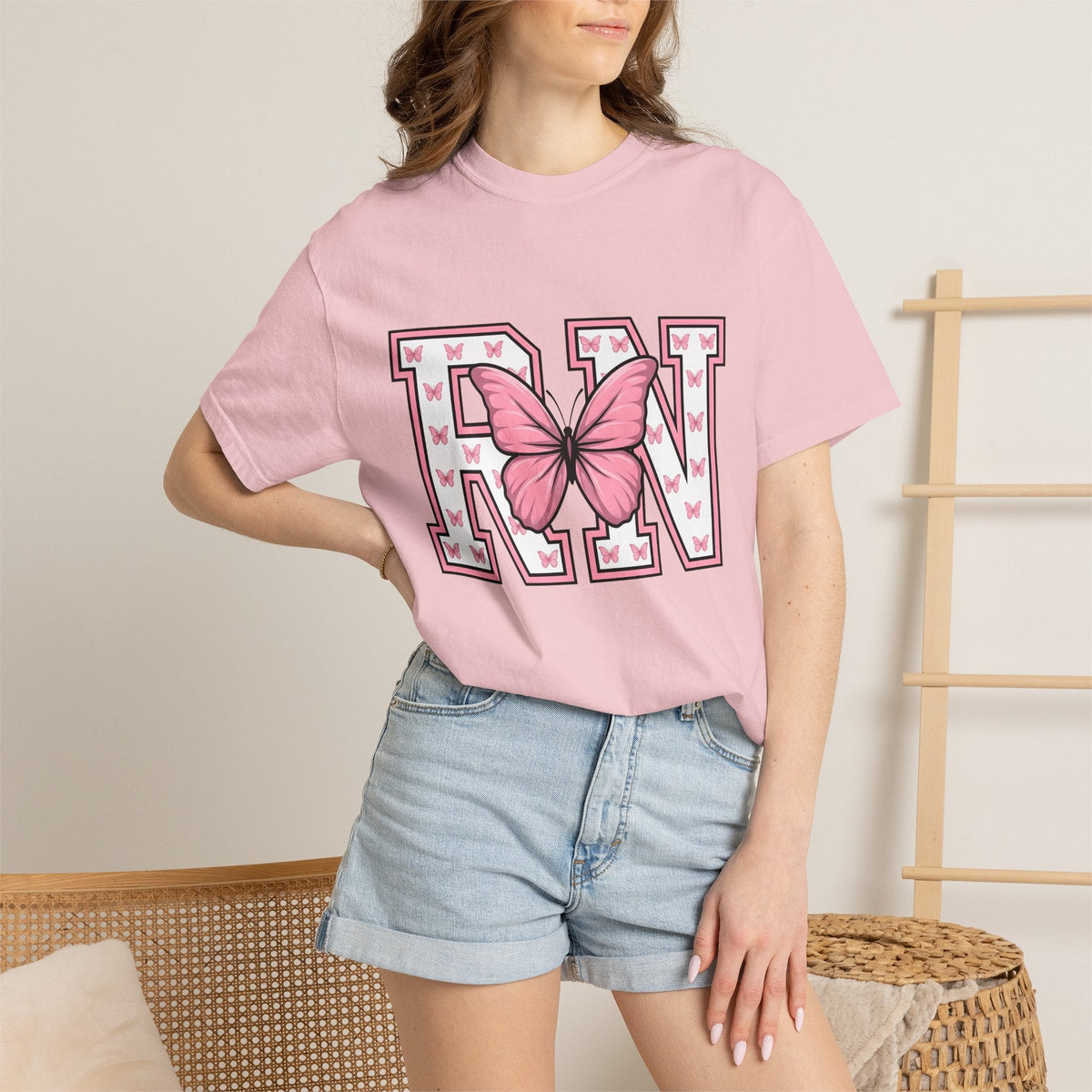 Butterfly Lettering Shirt Nurses Garden Gift Women Thick product image 12