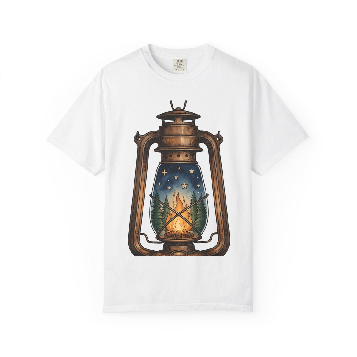 Antique Lantern Shirt Camping Nature Unisex Gift Cartoon product image 1