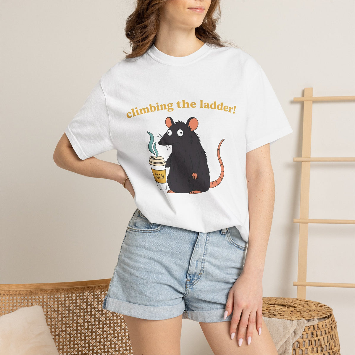 Rodent Coffee Cup Shirt Coffee Wildlife Unisex Gift Animated Tee Mouse Coffee