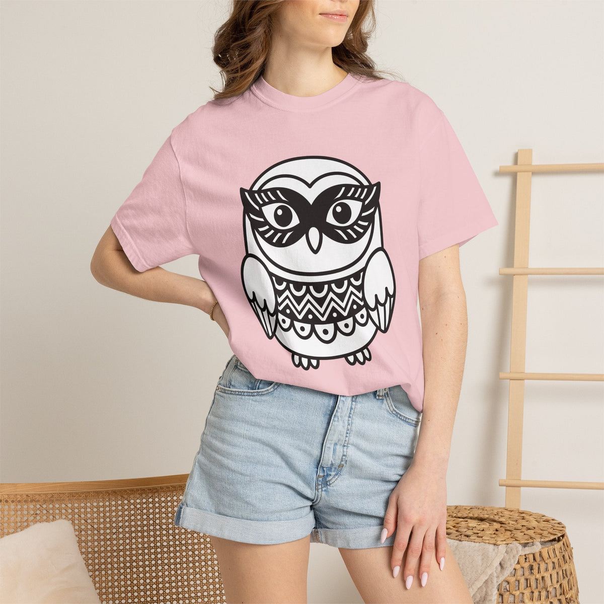Owl Drawing Shirt Nature Unisex Gift Folk Tee Hoot T-Shirt product image 12