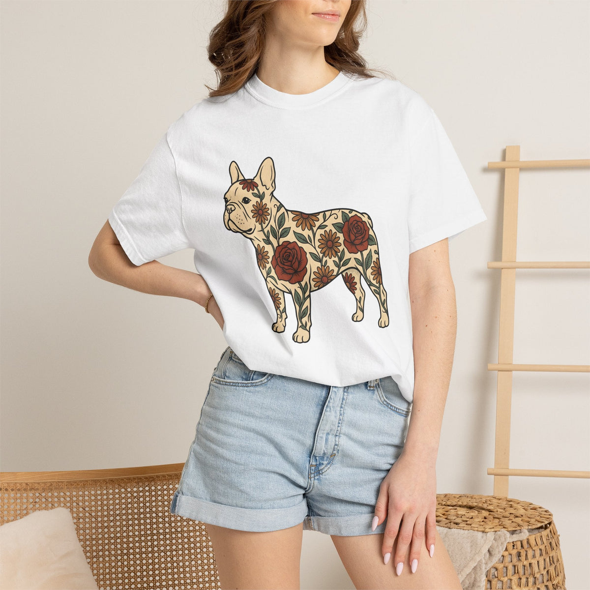 French Bulldog Shirt Dog Botanical Unisex Gift Traditional product image 6