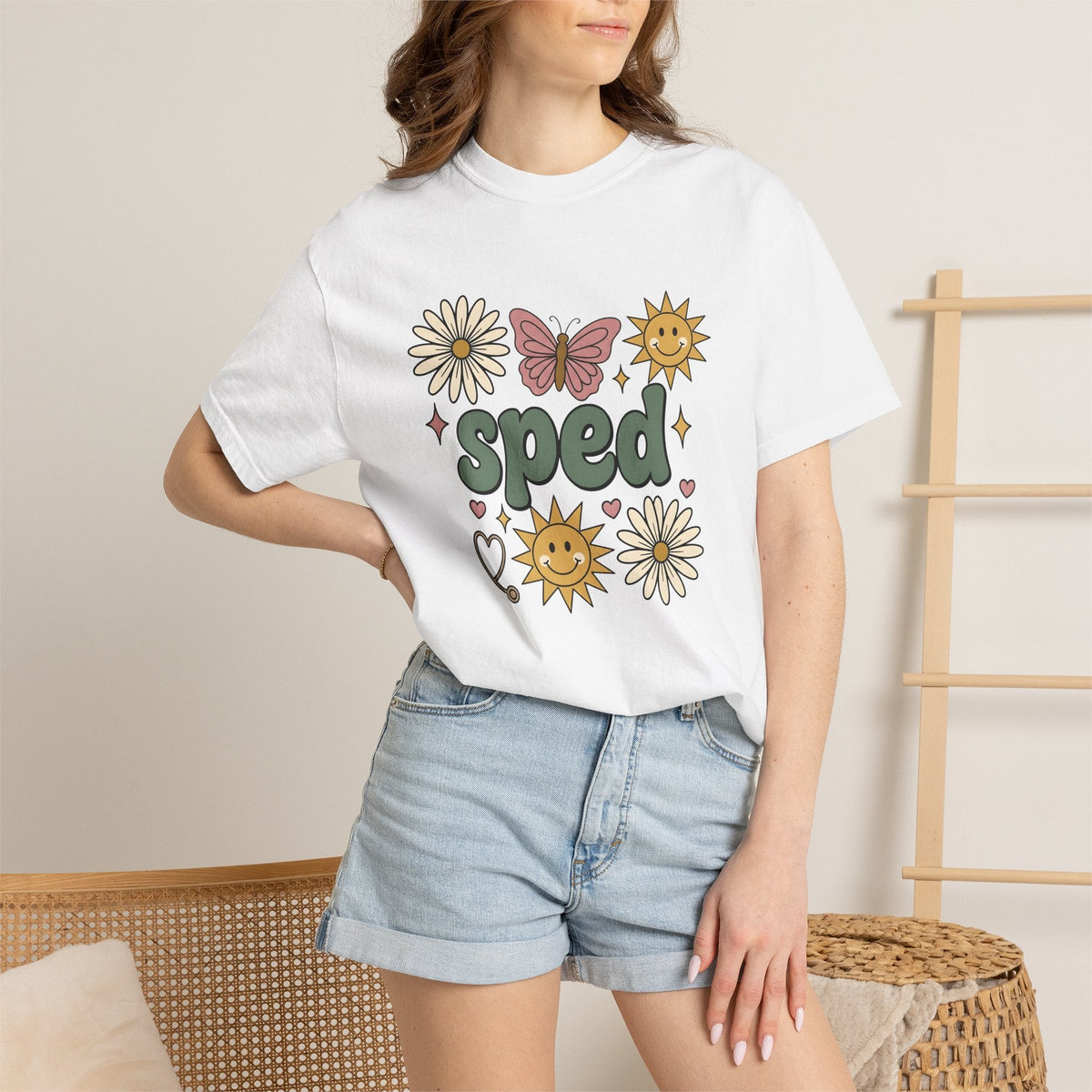Sunflower Daisy Butterfly Shirt Teachers Floral Unisex Gift product image 6
