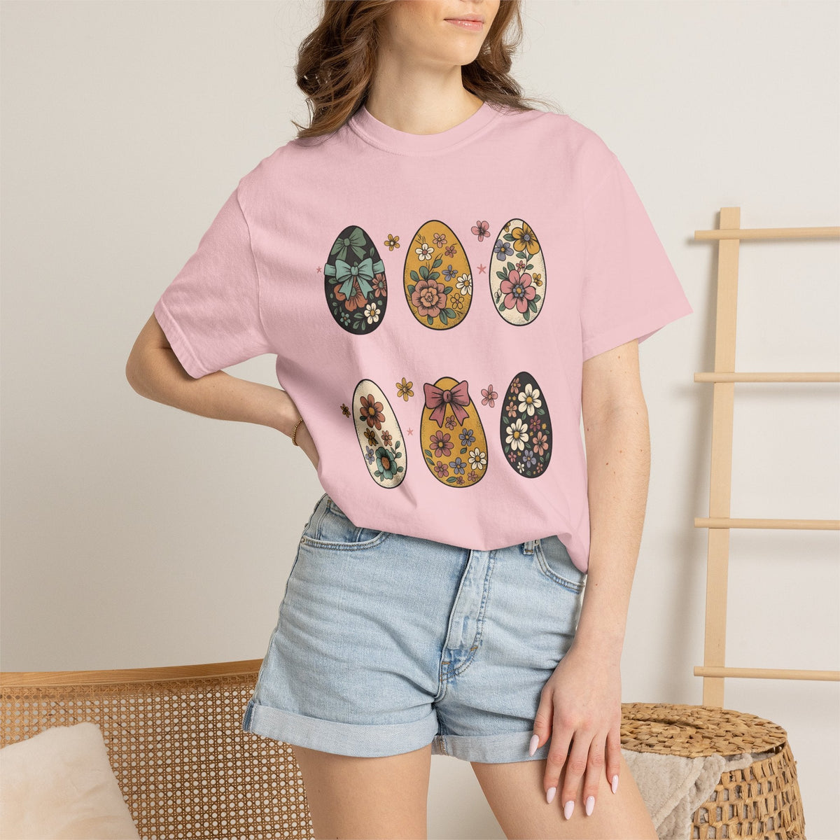 Flower Eggs Shirt Easter Garden Unisex Gift Hippie Tee Egg product image 12
