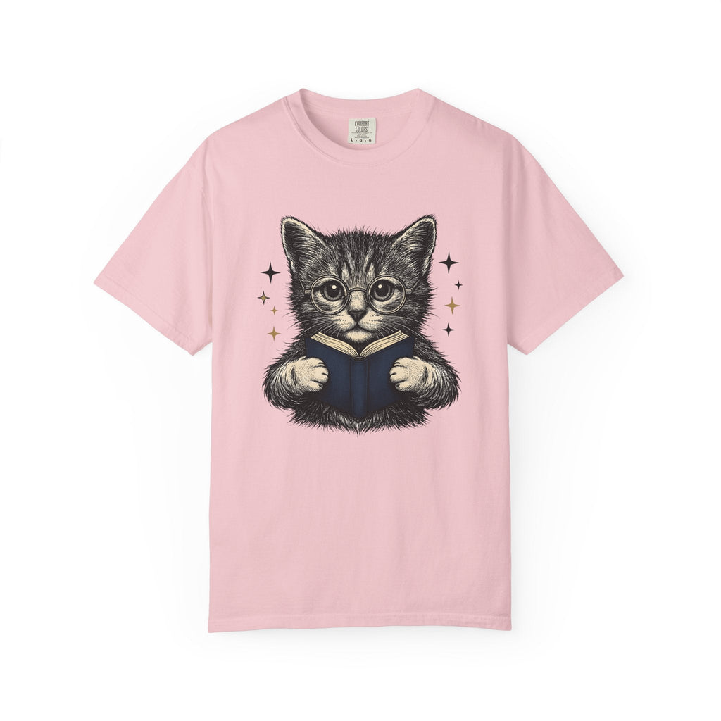 Cat Reading Shirt Novels Unisex Gift Cartoon Tee Kitten product image 3