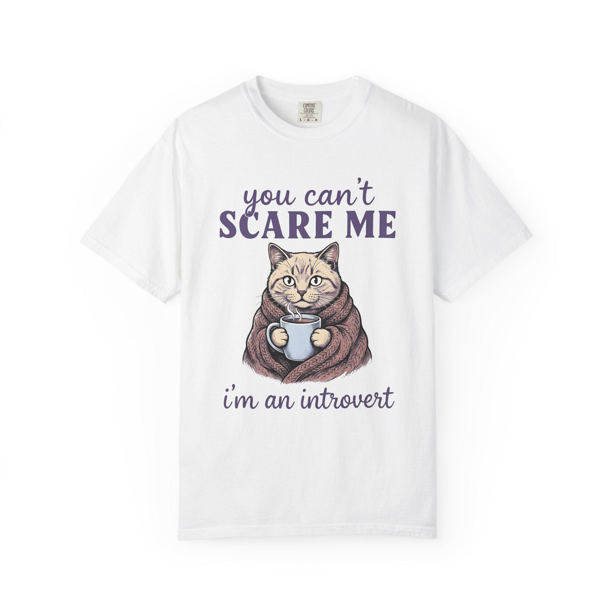 Cat Coffee Mug Shirt Cat Introvert Unisex Gift Cozy Tee Coffee Cup T-Shirt