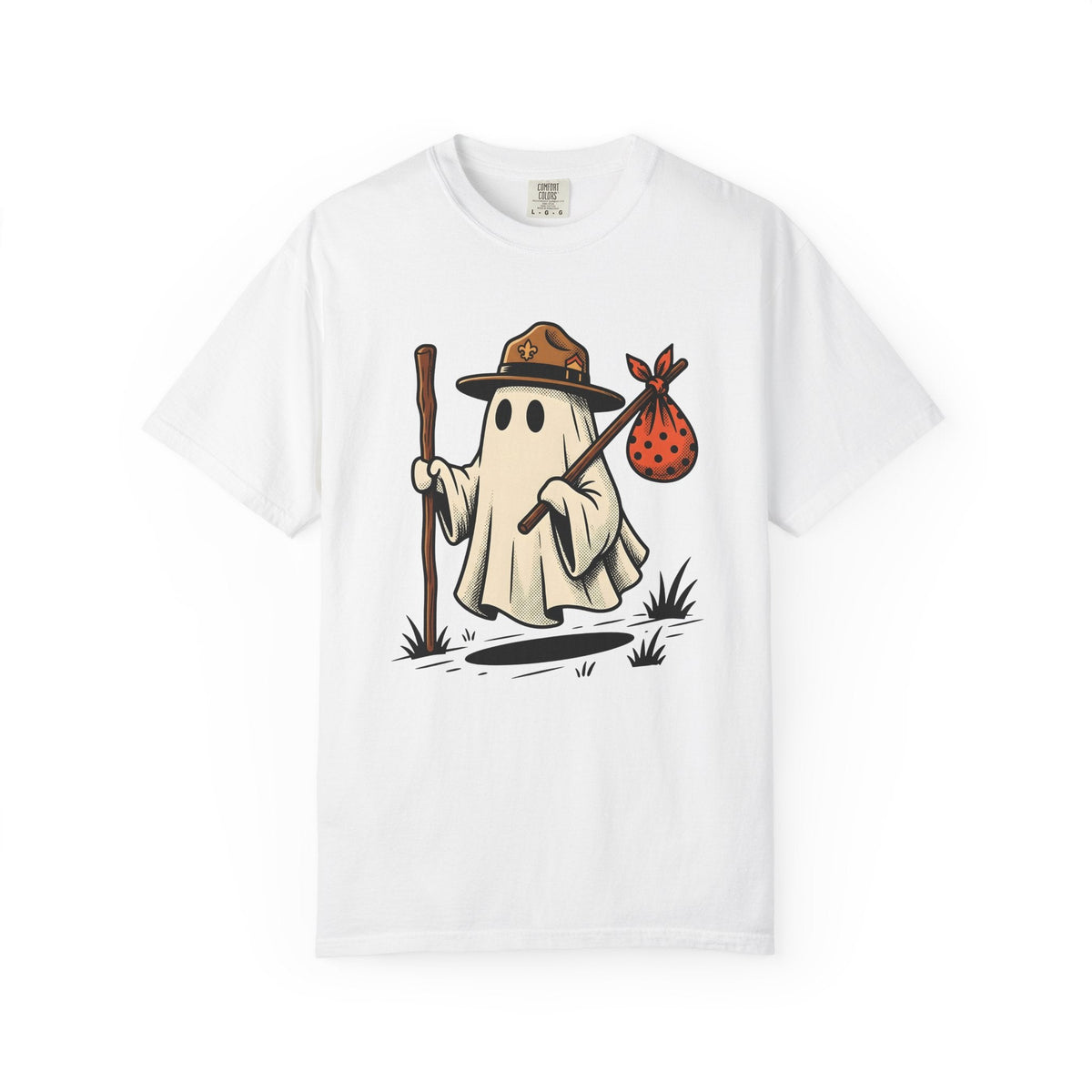 Ghost Camper Shirt Funny Halloween Unisex Gift Cartoon Tee product image 1