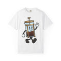 French Press Character Shirt Coffee Foodie Unisex Gift Cartoon Tee Cafetiere