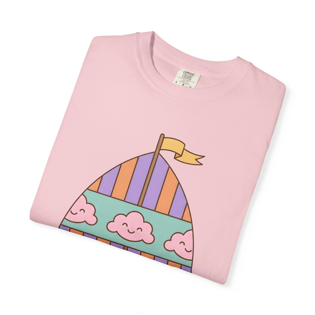 Sailboat Drawing Shirt Cute Ocean Unisex Gift Cartoon Tee product image 11