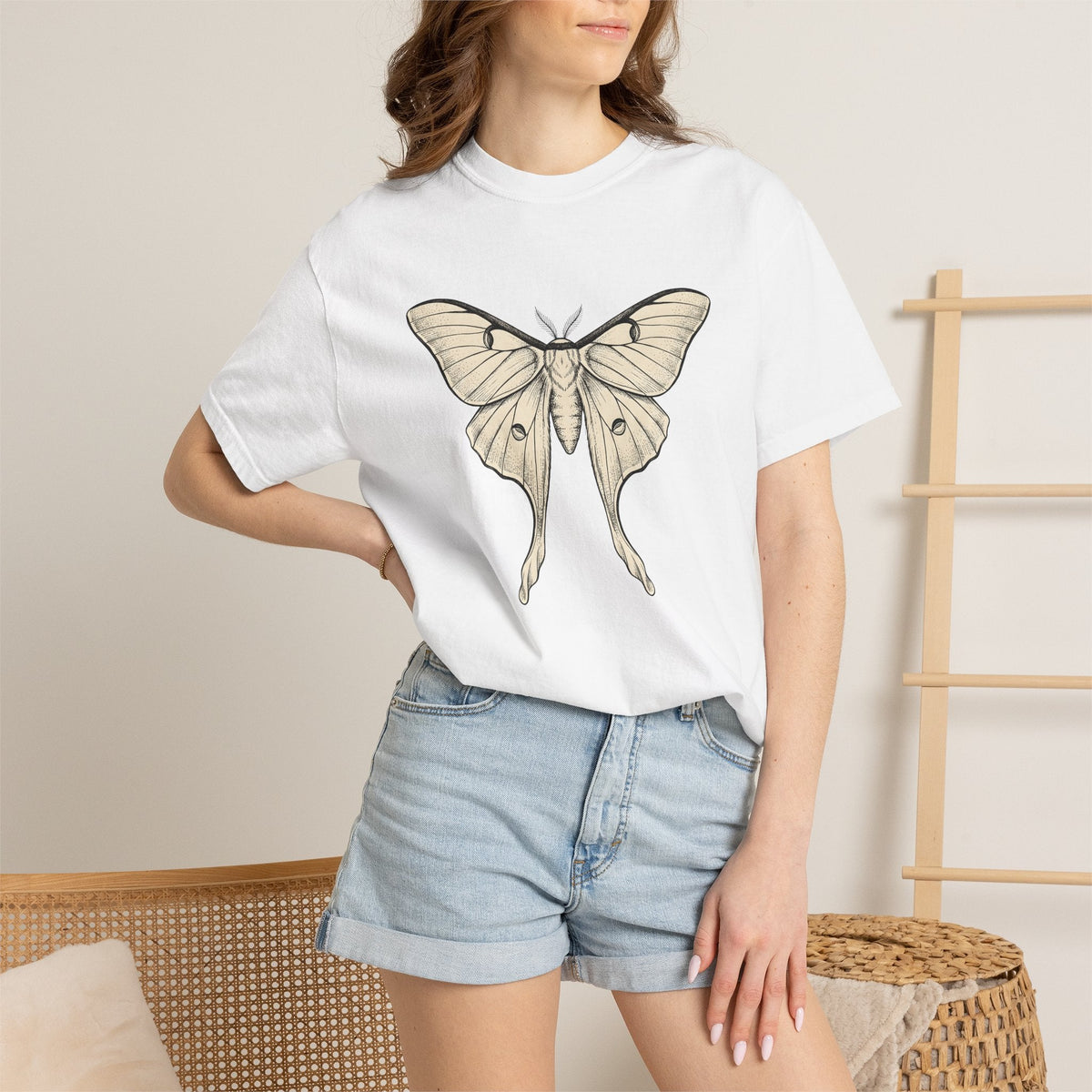 Luna Insect Shirt Moth Plants Unisex Gift Drawing Tee product image 6