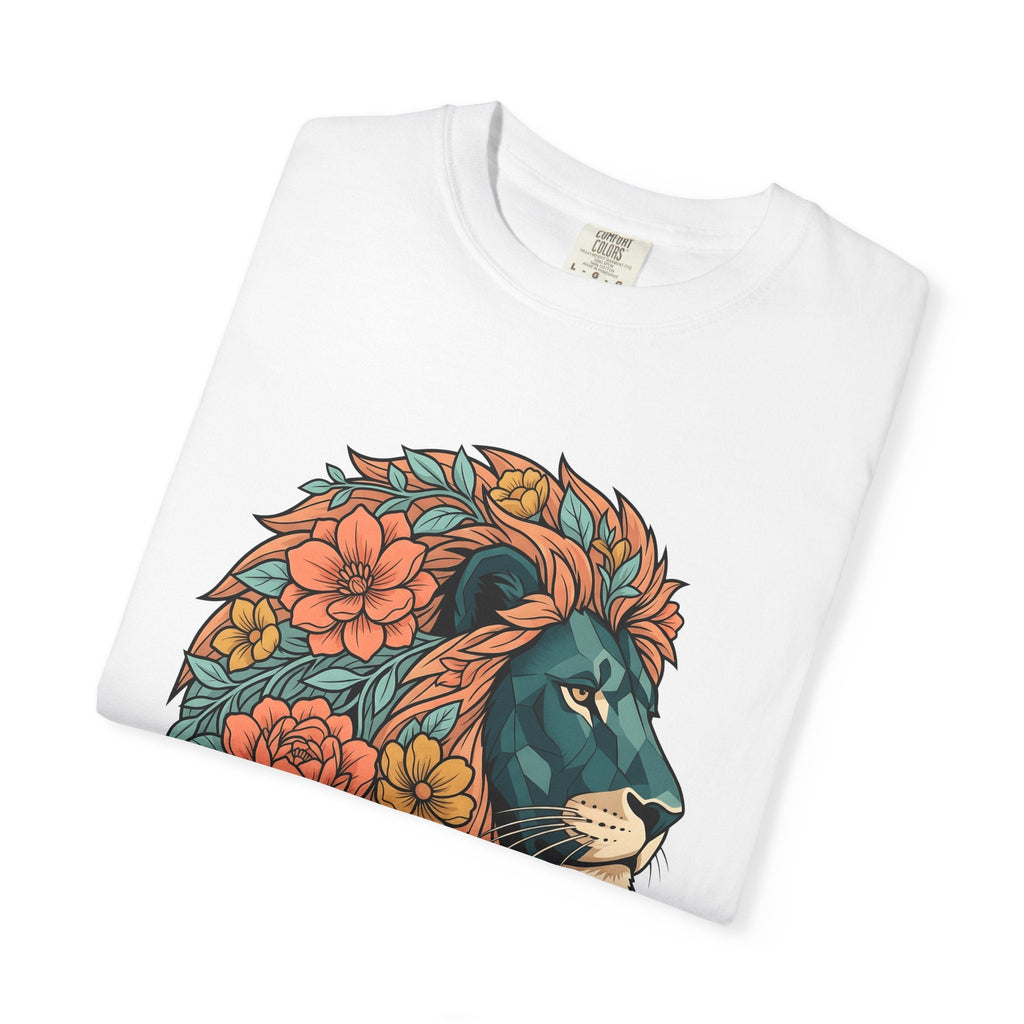 Lion Flower Shirt Animals & Flowers Nature Unisex Gift product image 5