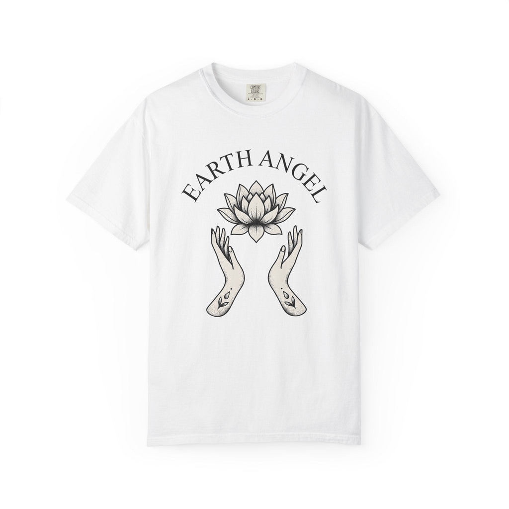 Lotus Hands Shirt Boho Chic Yoga Gift Women Minimalist Tee product image 1