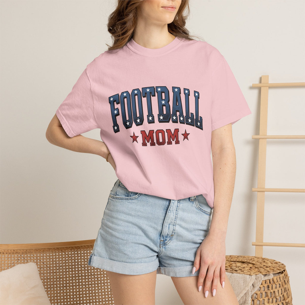 Football Stars Shirt Moms Sports Gift Women Varsity Tee product image 12