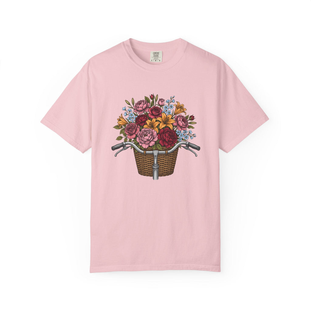 Cycle Basket Flowers Shirt Easter Petals Unisex Gift Floral product image 3