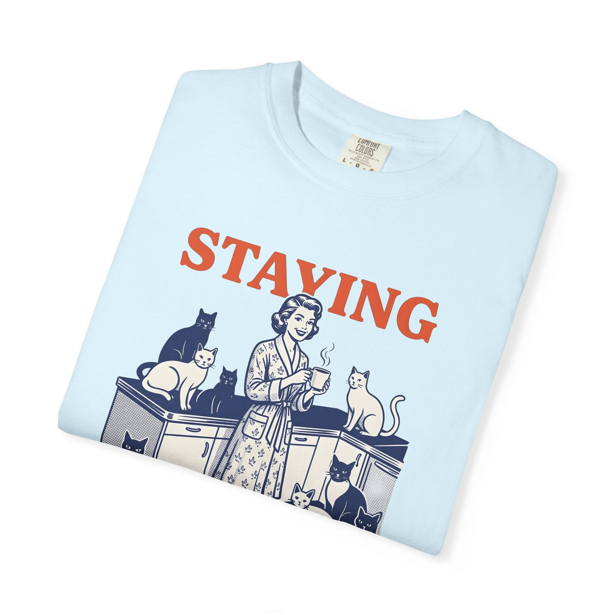 Lady With Cats Shirt Cat Dwelling Gift for Women Nostalgic product image 8