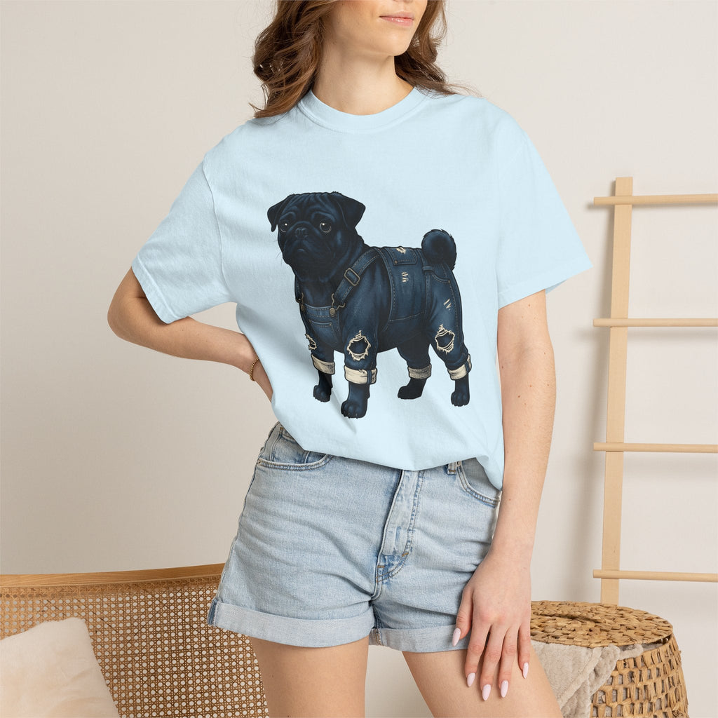 Pug Dog Shirt Fashion Unisex Gift Hand Drawn Tee Poodle product image 9