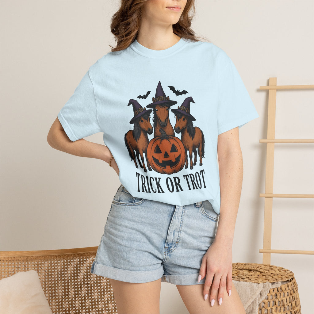 Witch Horse Hat Shirt Halloween Livestock Unisex Gift Classic Tee Sorcery
