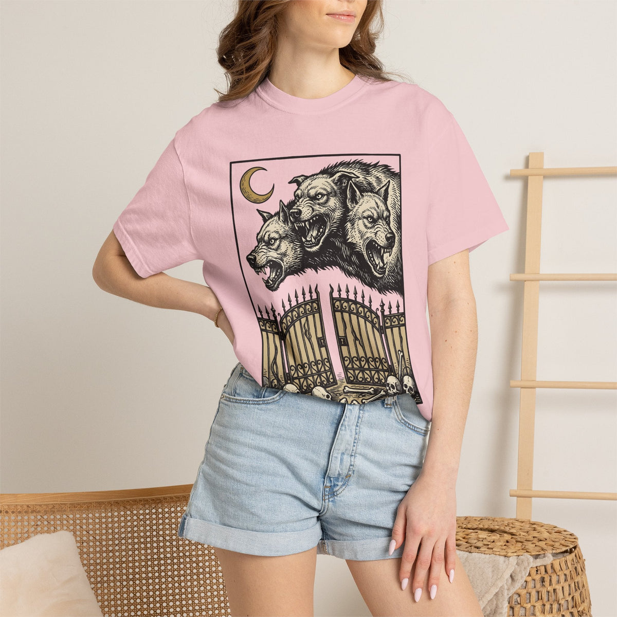 Three-Headed Dog Shirt Gothic Legends Unisex Gift Dark Art product image 13