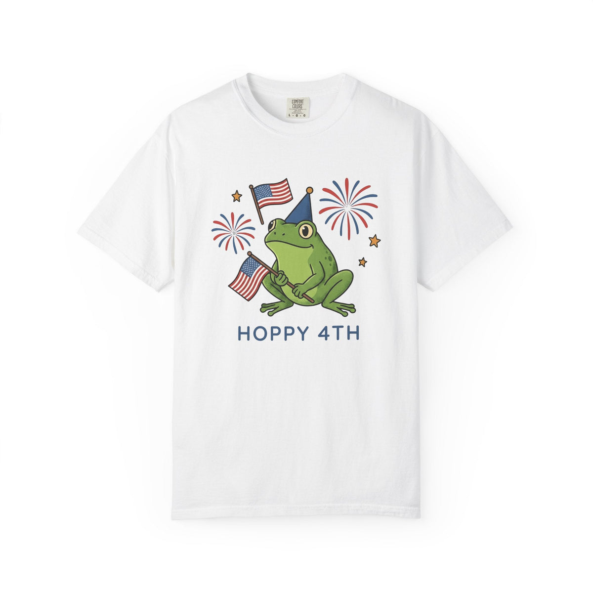 Frog Party Hat Shirt 4th Of July Animal Unisex Gift Cartoon Tee Toad T-Shirt