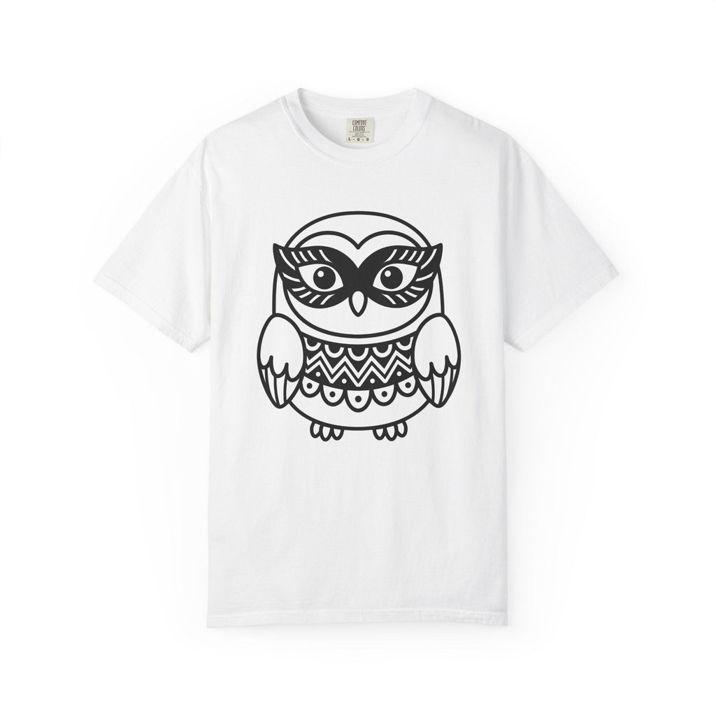 Owl Drawing Shirt Nature Unisex Gift Folk Tee Hoot T-Shirt product image 1