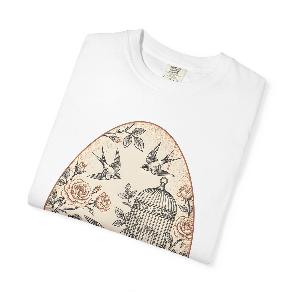 Flower Egg Birds Shirt Easter Wildlife Unisex Gift Retro product image 5
