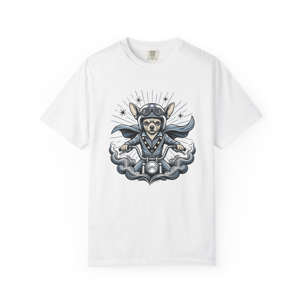 Chihuahua Biker Shirt Dog Motorbike Unisex Gift Traditional product image 1