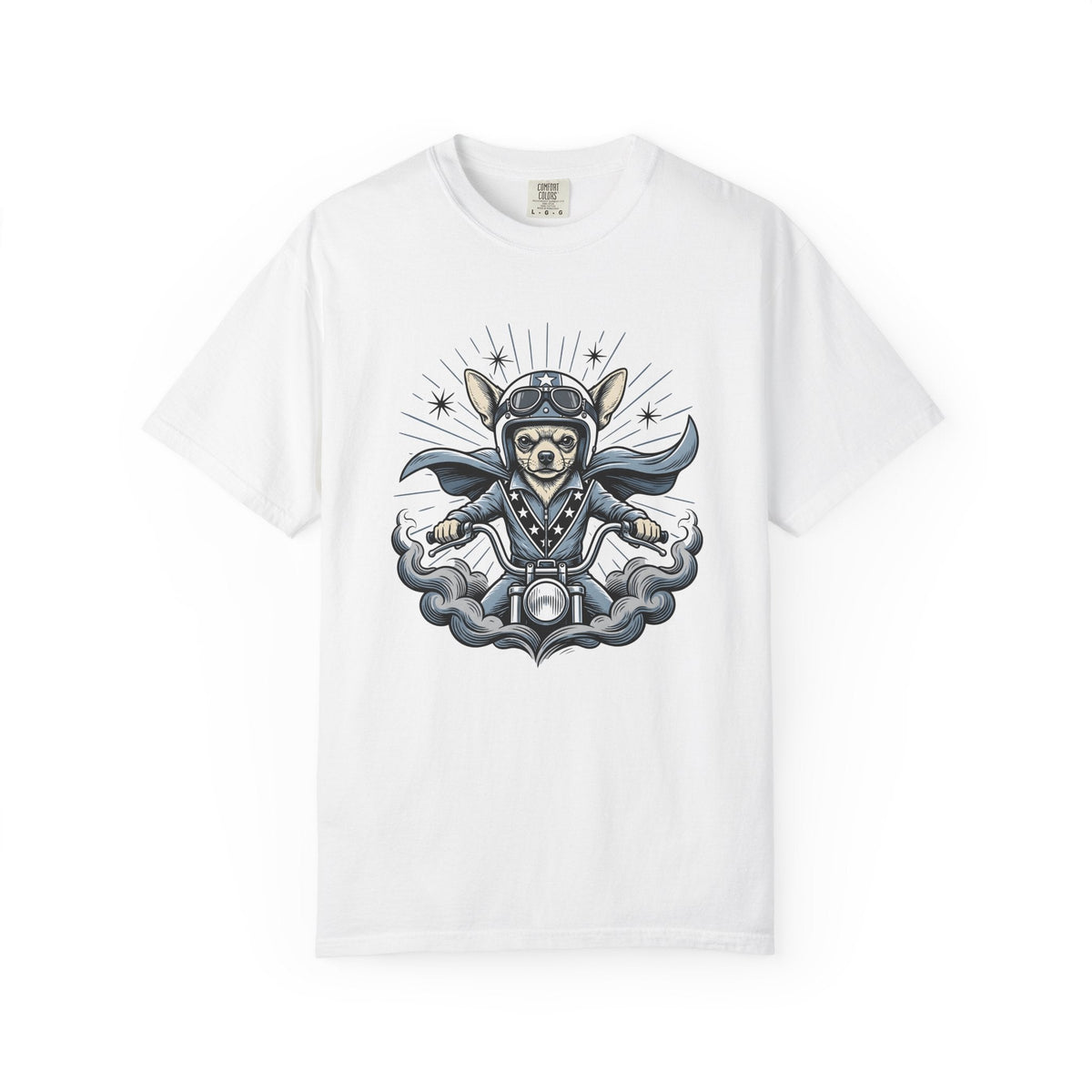 Chihuahua Biker Shirt Dog Motorbike Unisex Gift Traditional product image 1