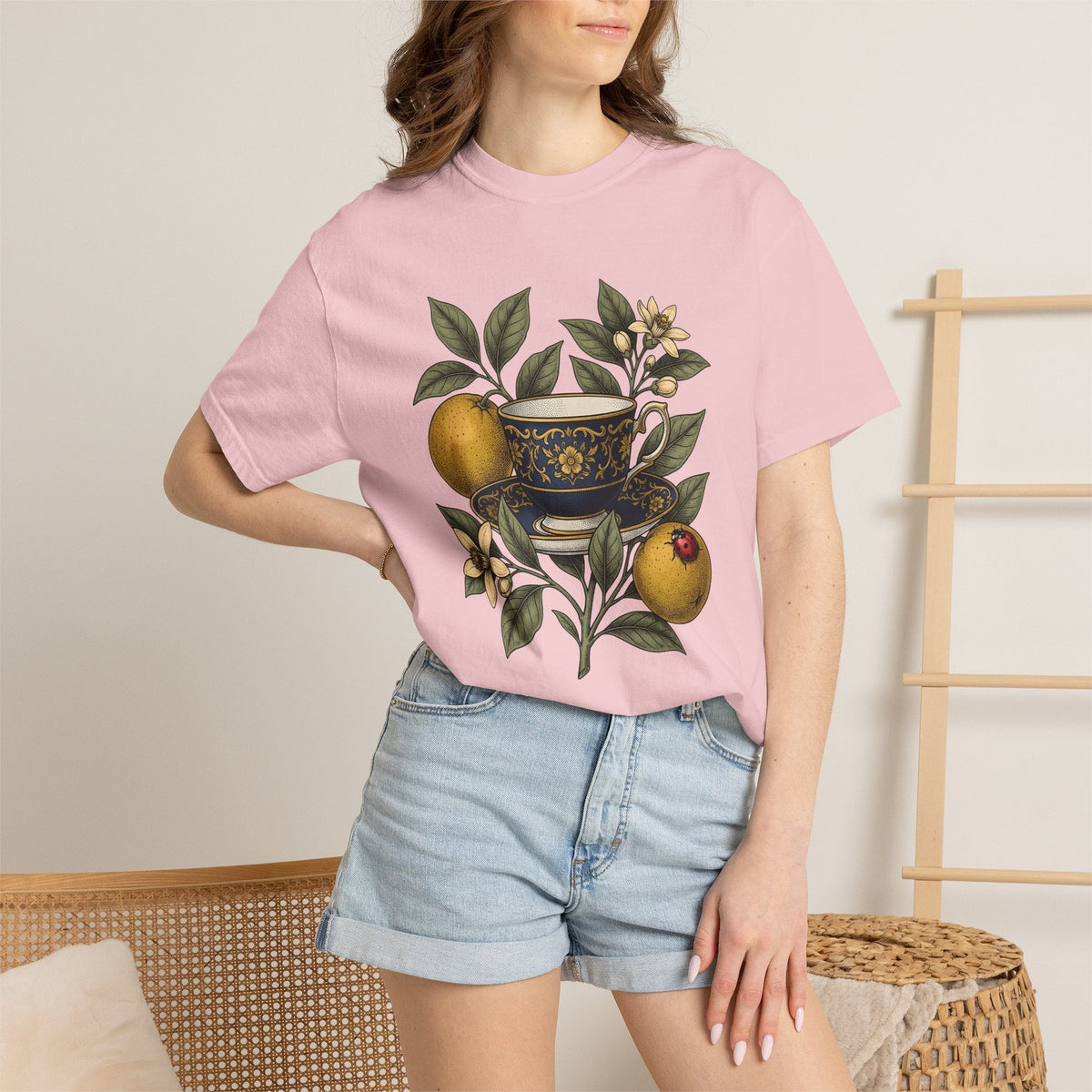 Tea Mug Flowers Shirt Coffee Plant Unisex Gift Retro Tee Mug T-Shirt Coffee Fan