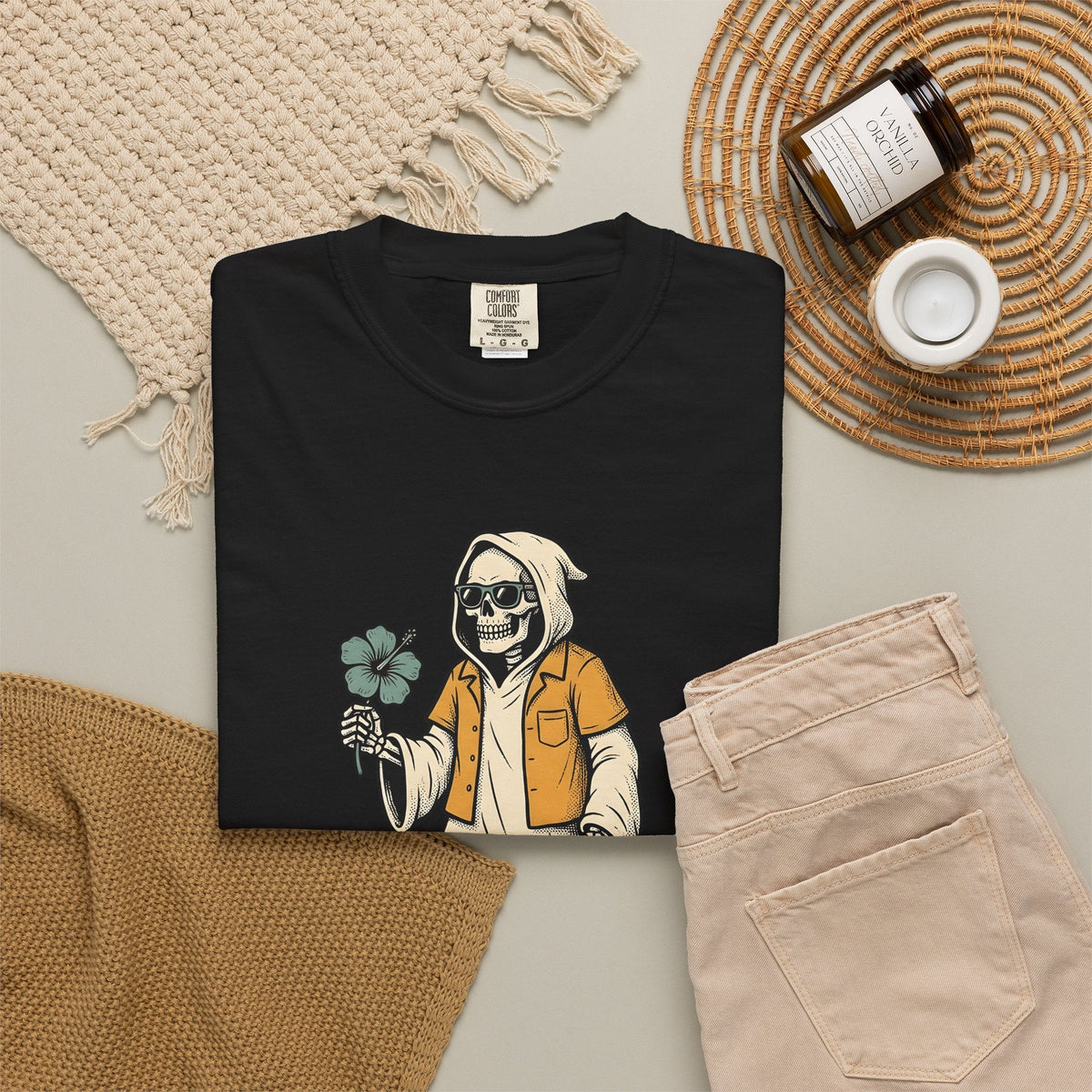 Skeleton Surfer Shirt Surfing Halloween Gift Women Tattoo product image 16