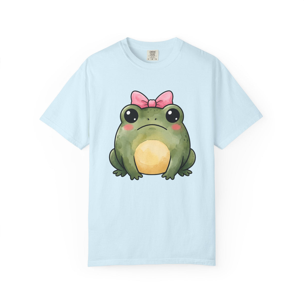 Frog Bow Clip Shirt Animals Rustic Unisex Gift Playful Tee product image 2