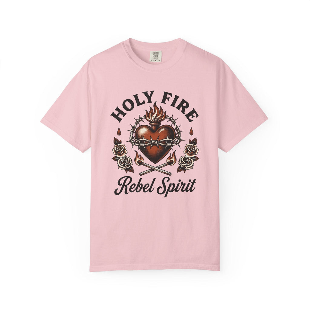 Flaming Divine Heart Shirt Tattoo Witchcraft Unisex Gift product image 3