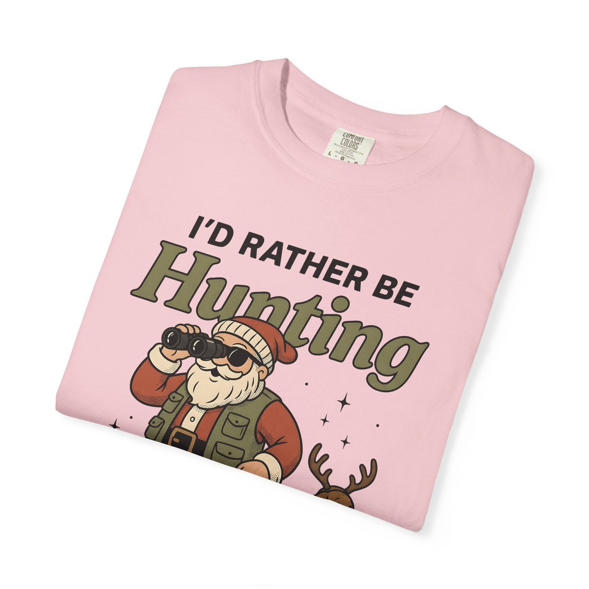 Santa Hunter Cartoon T-Shirt – Funny Christmas Hunting product image 11