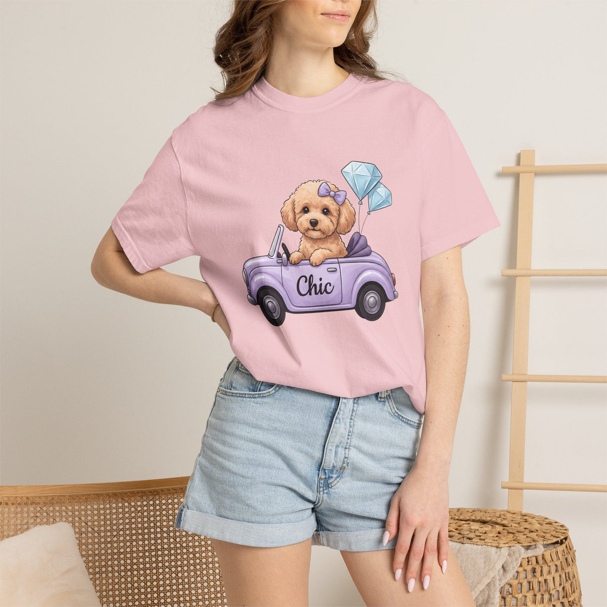 Poodle Automobile Shirt Dog Clothing Gift Women Sweet Tee product image 12