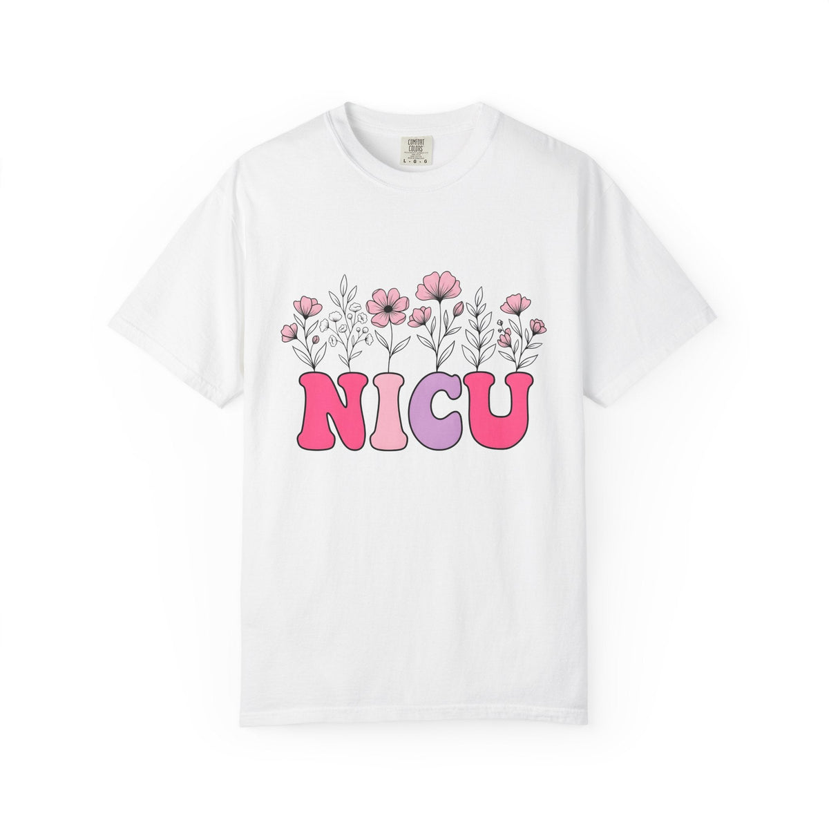 Floral Letters Shirt NICU Nurse Healthcare Gift Women product image 1
