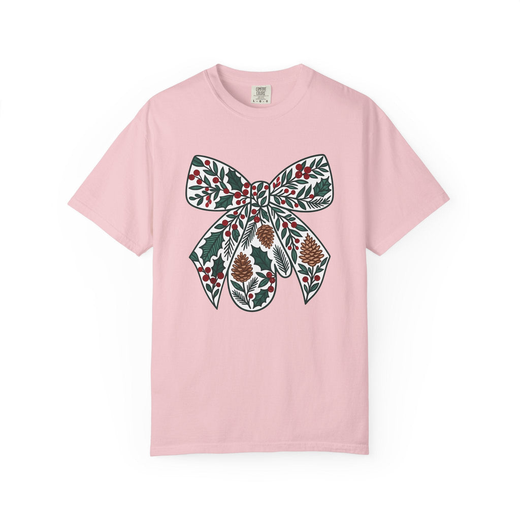 Christmas Bow Shirt Seasonal Unisex Gift Floral Tee Ribbon product image 3
