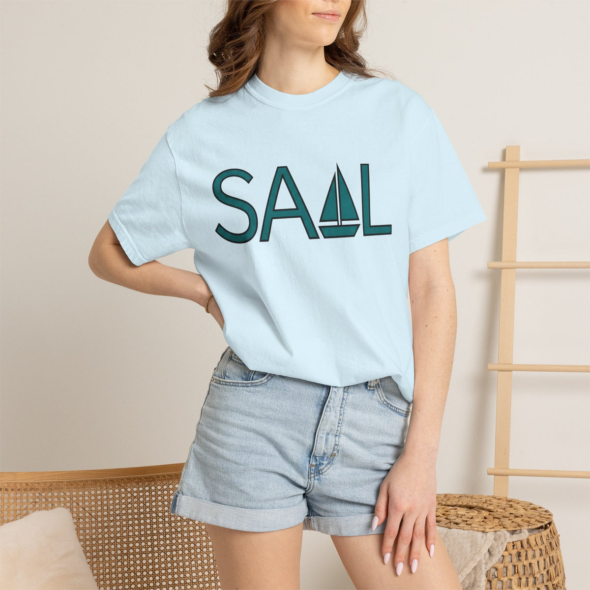Sailboat Art Shirt Sailing Ocean Unisex Gift Basic Tee product image 9