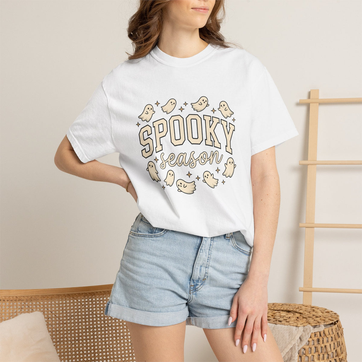 Cartoon Ghosts Shirt Halloween Spooky Unisex Gift Doodle product image 7