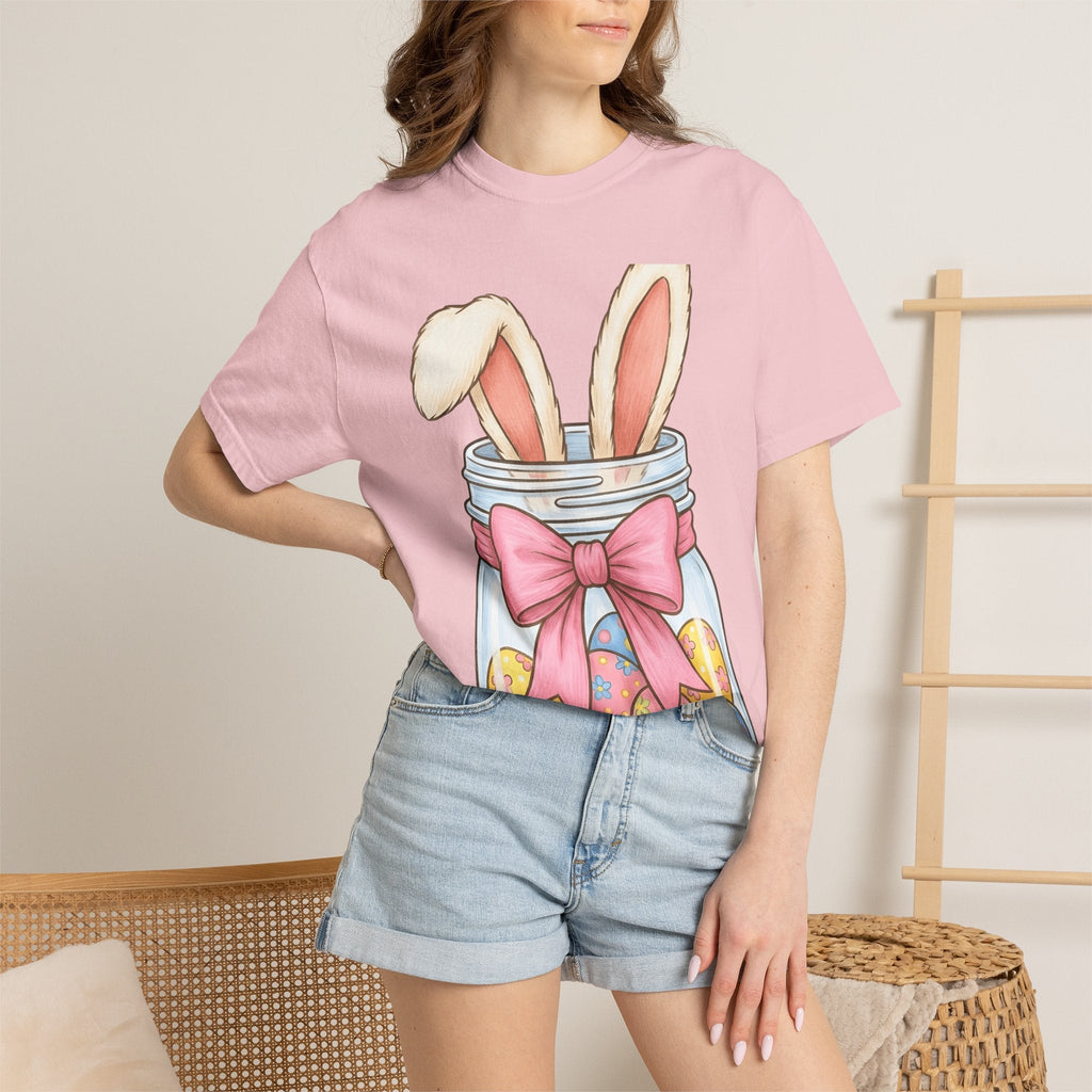 Rabbit Ears Jar Shirt Easter Flowers Unisex Gift Adorable product image 12