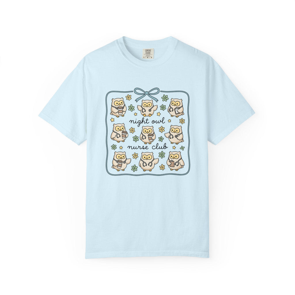 Nurse Owl Shirt Nurses Animal Gift Women Kawaii Tee Owl T-Shirt Nursing Enthusiast Cute Tshirt Wildlife Graphic Hand Drawn Coffee Cup Tshirt