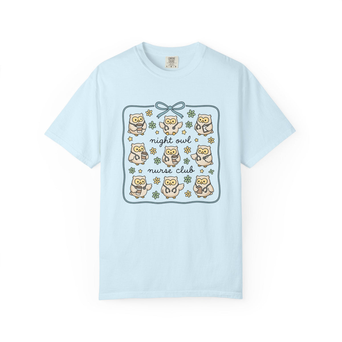 Nurse Owl Shirt Nurses Animal Gift Women Kawaii Tee Owl T-Shirt Nursing Enthusiast Cute Tshirt Wildlife Graphic Hand Drawn Coffee Cup Tshirt