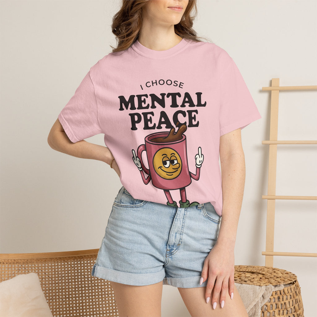 Hot Coffee Character Shirt Coffee Gag Unisex Gift Line Art Tee Coffee T-Shirt
